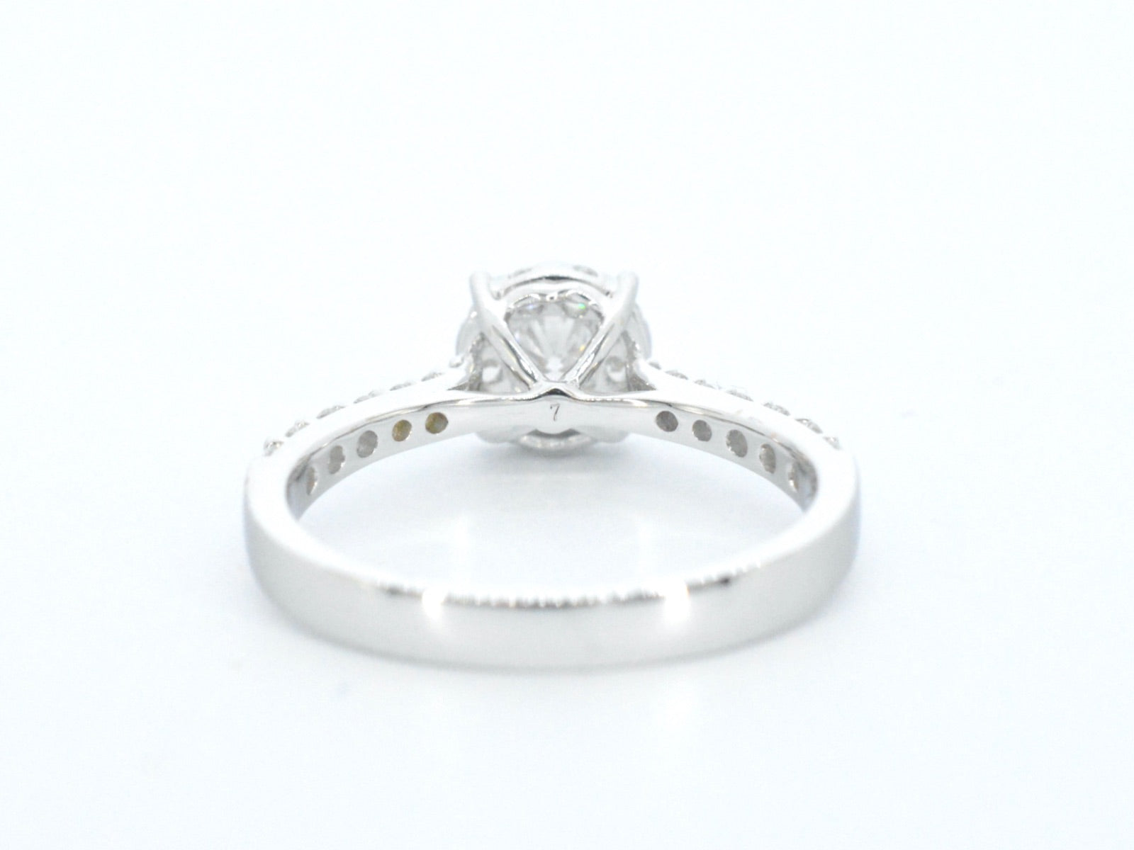 Witgouden entourage ring met briljant geslepen diamanten 1009-6