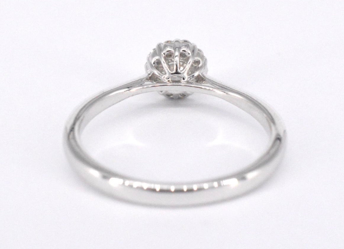 Witgouden ring met 0.35 carat diamant