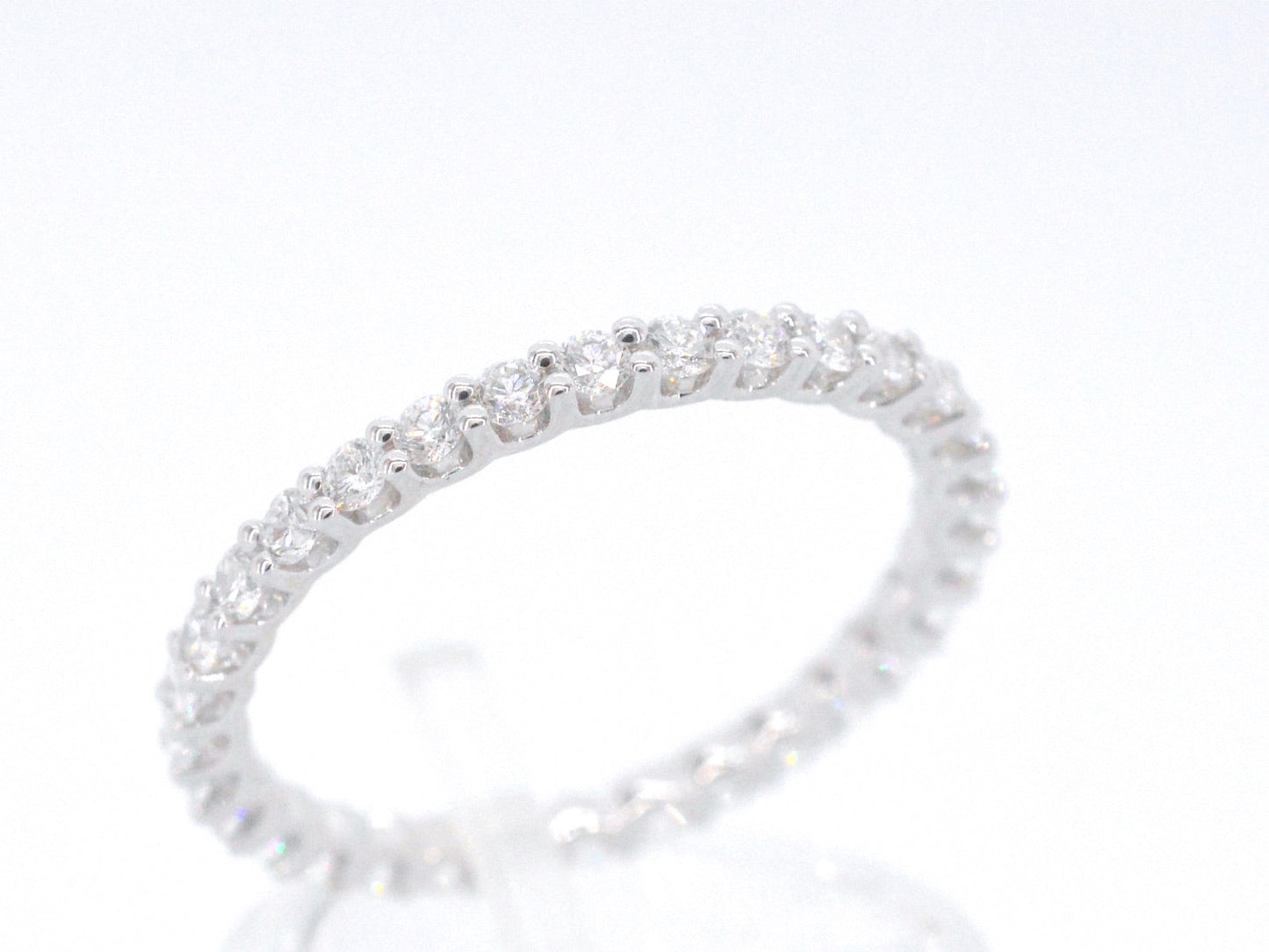 Witgouden alliance ring met briljant geslepen diamant 1040-2