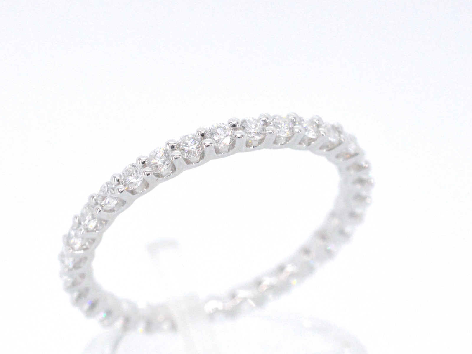 Witgouden alliance ring met briljant geslepen diamant 1040-2