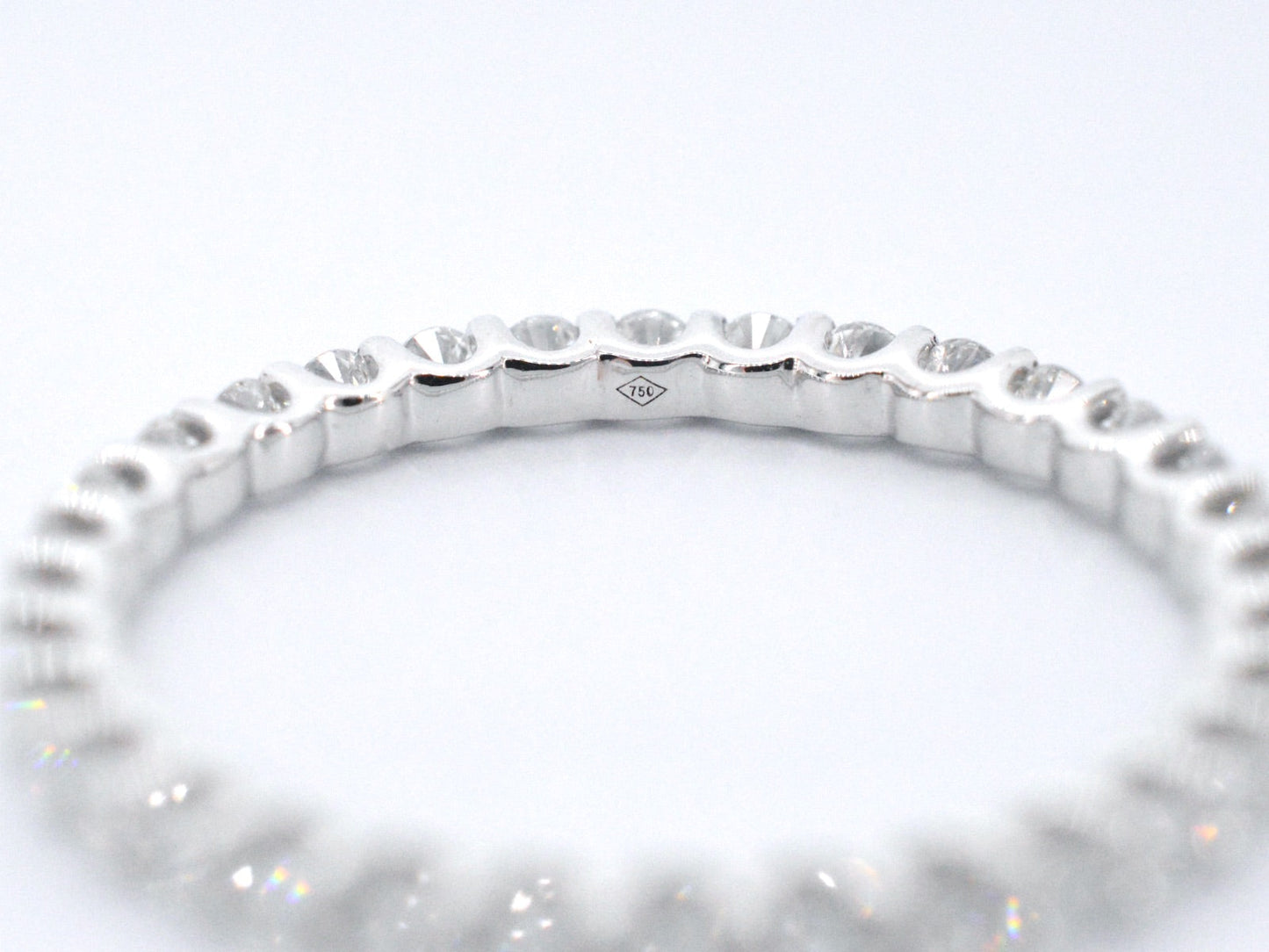 Witgouden alliance ring met briljant geslepen diamant 1040-6