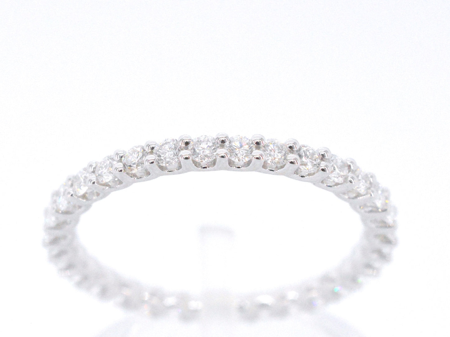 Witgouden alliance ring met briljant geslepen diamant 1040-7