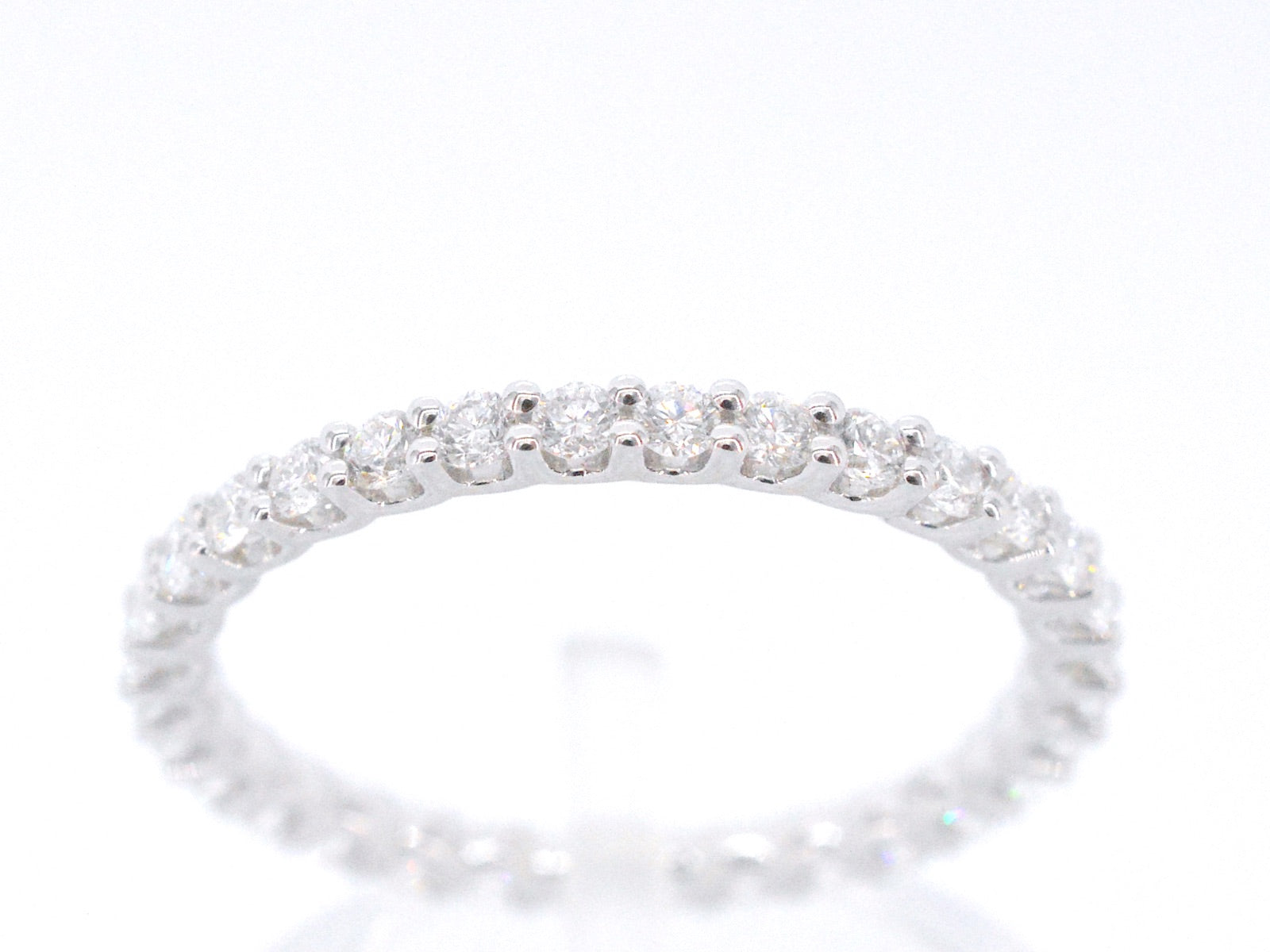 Witgouden alliance ring met briljant geslepen diamant 1040-7