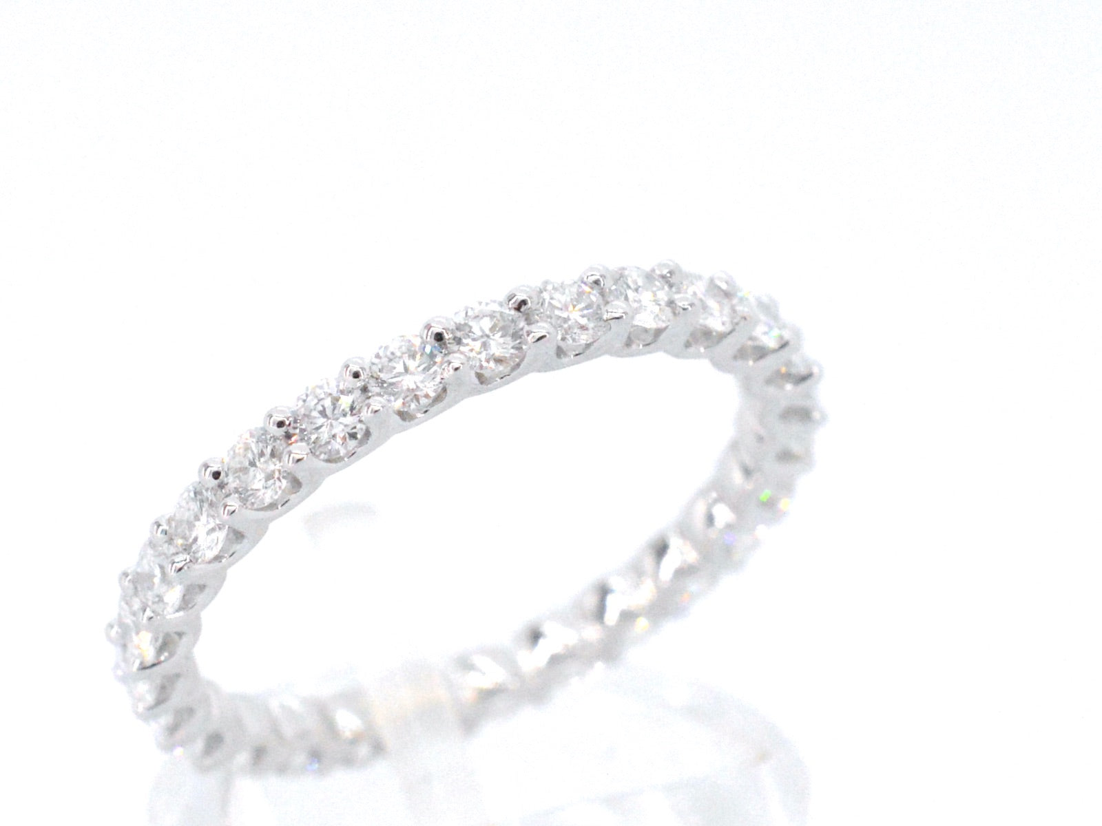 Witgouden alliance ring met briljant geslepen diamant 1041-2