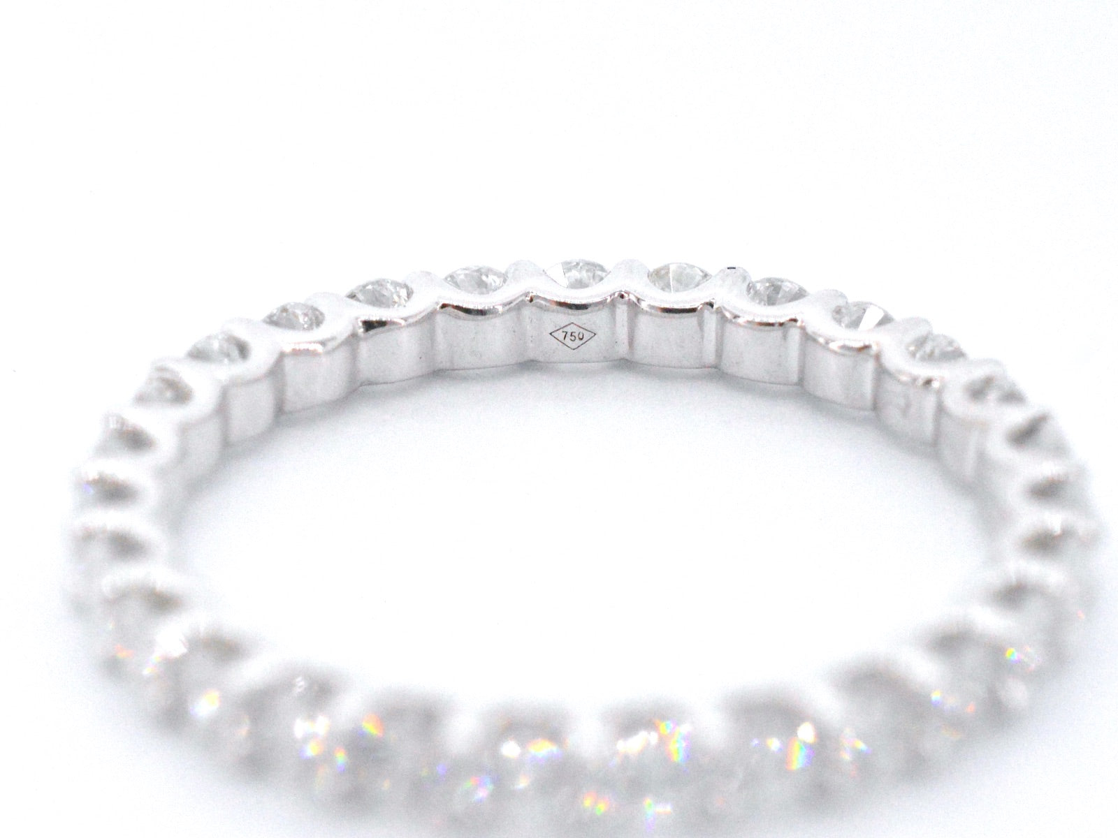 Witgouden alliance ring met briljant geslepen diamant 1041-6