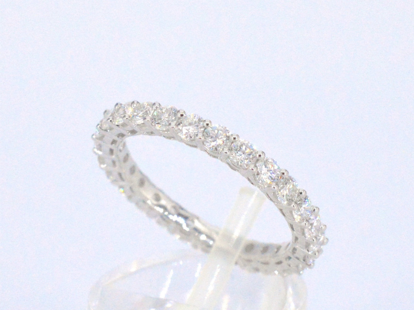 Witgouden alliance ring met briljant geslepen diamant