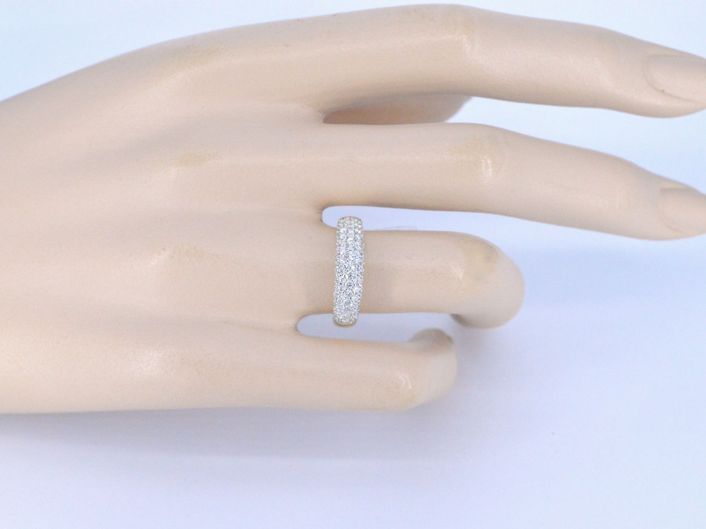 Gouden pave ring met diamanten 0.90 carat