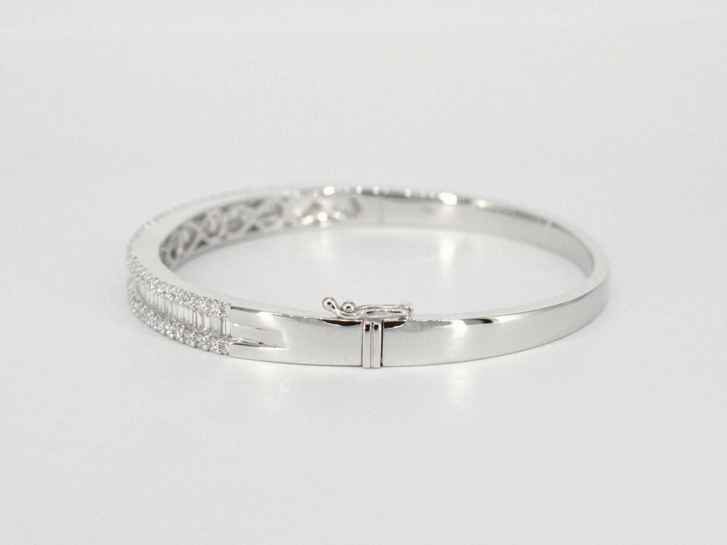 Armband met baguette en briljant geslepen diamanten