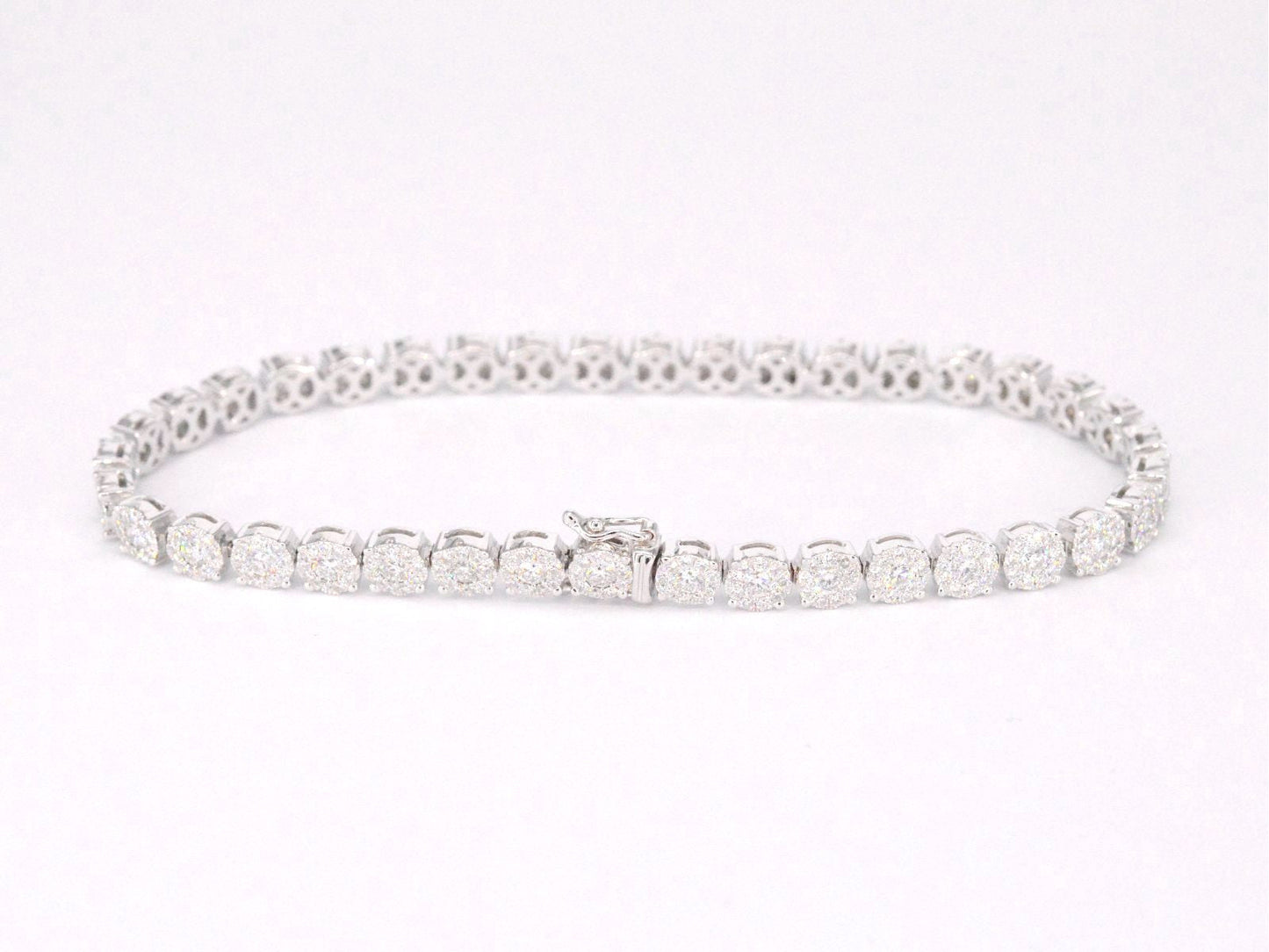 Witgouden tennisarmband met 5.00 carat diamanten