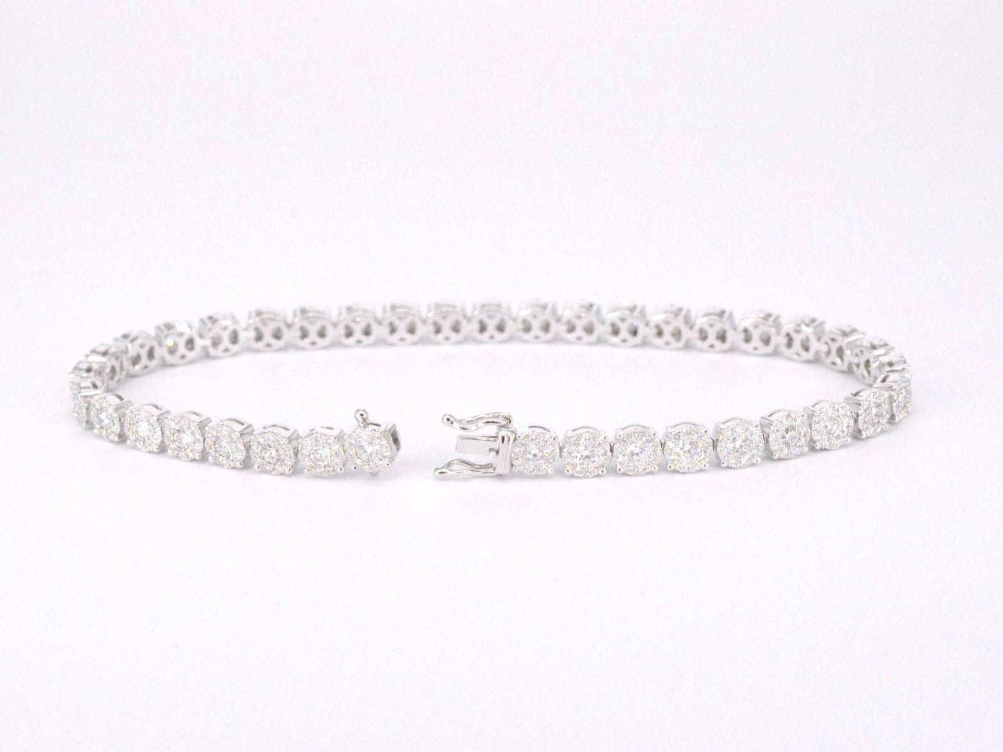 Witgouden tennisarmband met 5.00 carat diamanten