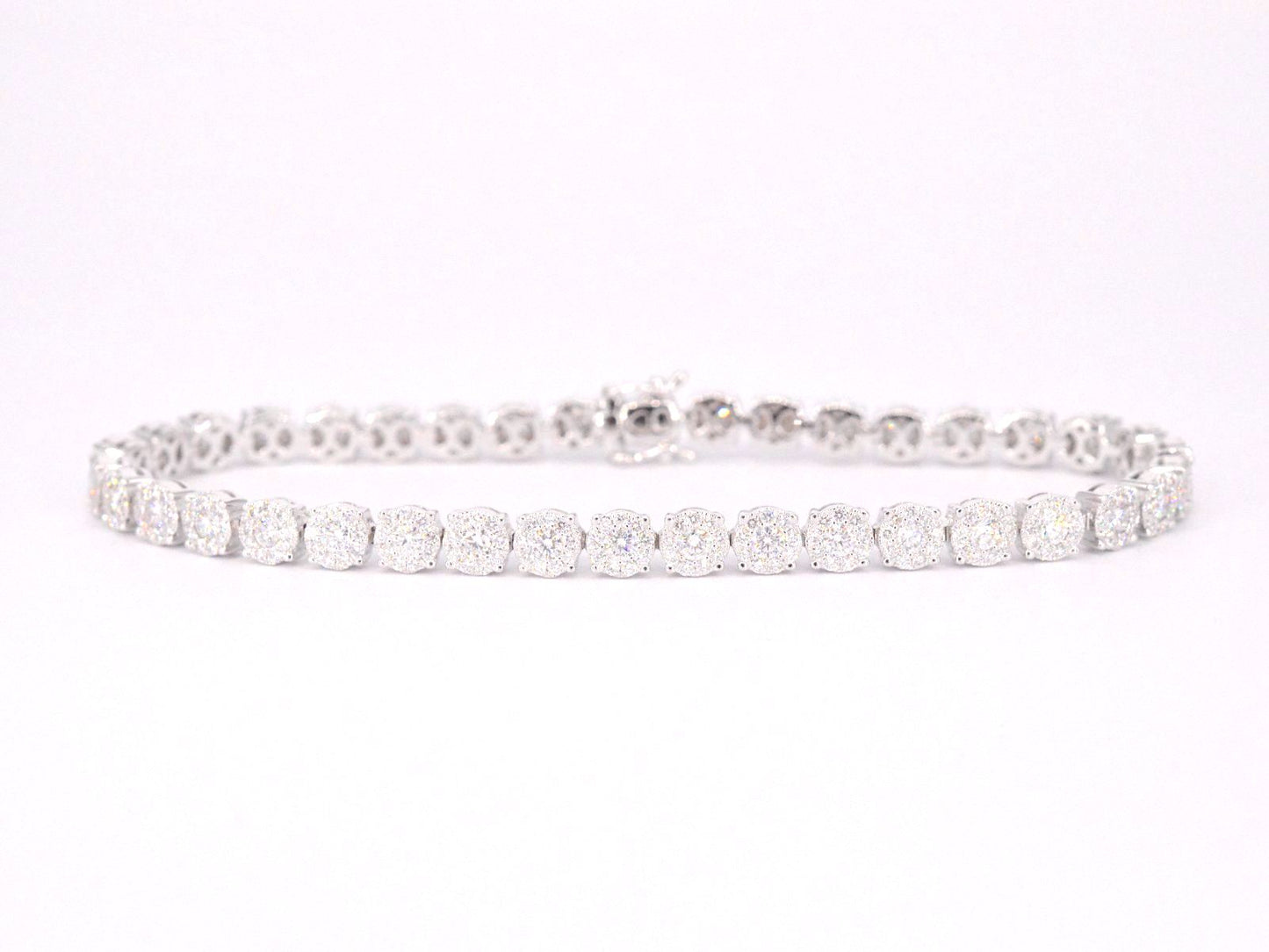 Witgouden tennisarmband met 5.00 carat diamanten