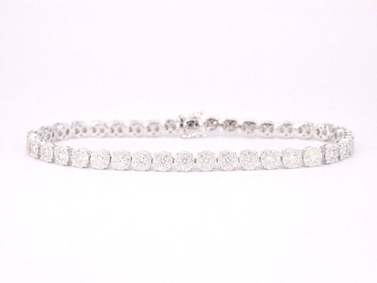 Witgouden tennisarmband met 5.00 carat diamanten