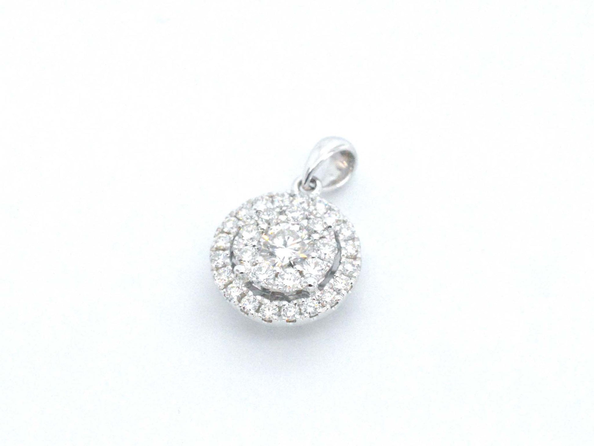 Witgouden hanger met diamanten 1118-3