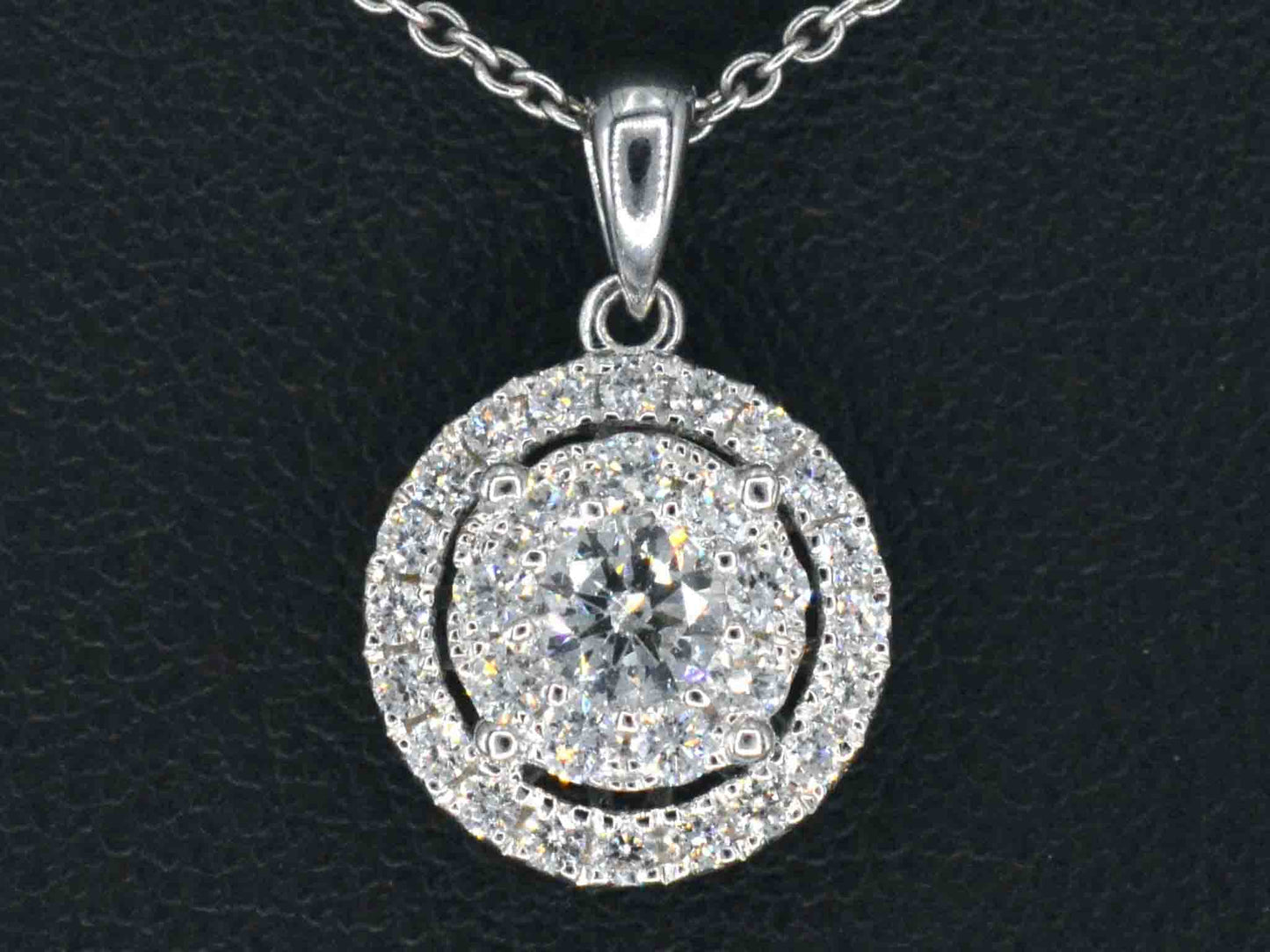 Witgouden hanger met diamanten 1118-6