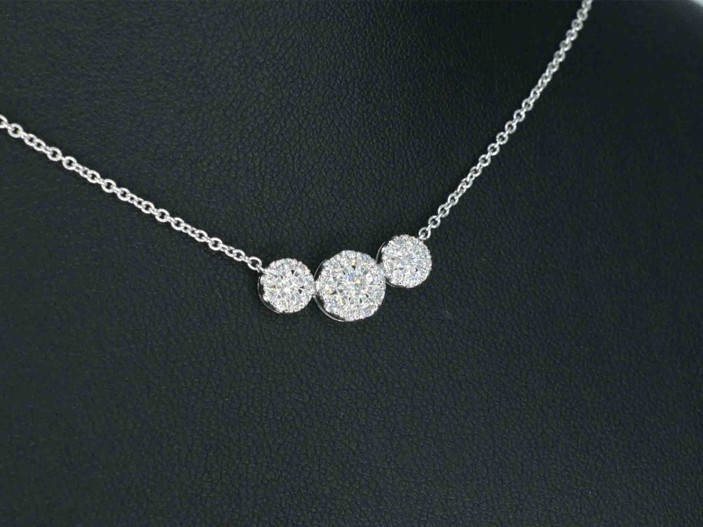 Witgouden ketting met briljant geslepen diamanten