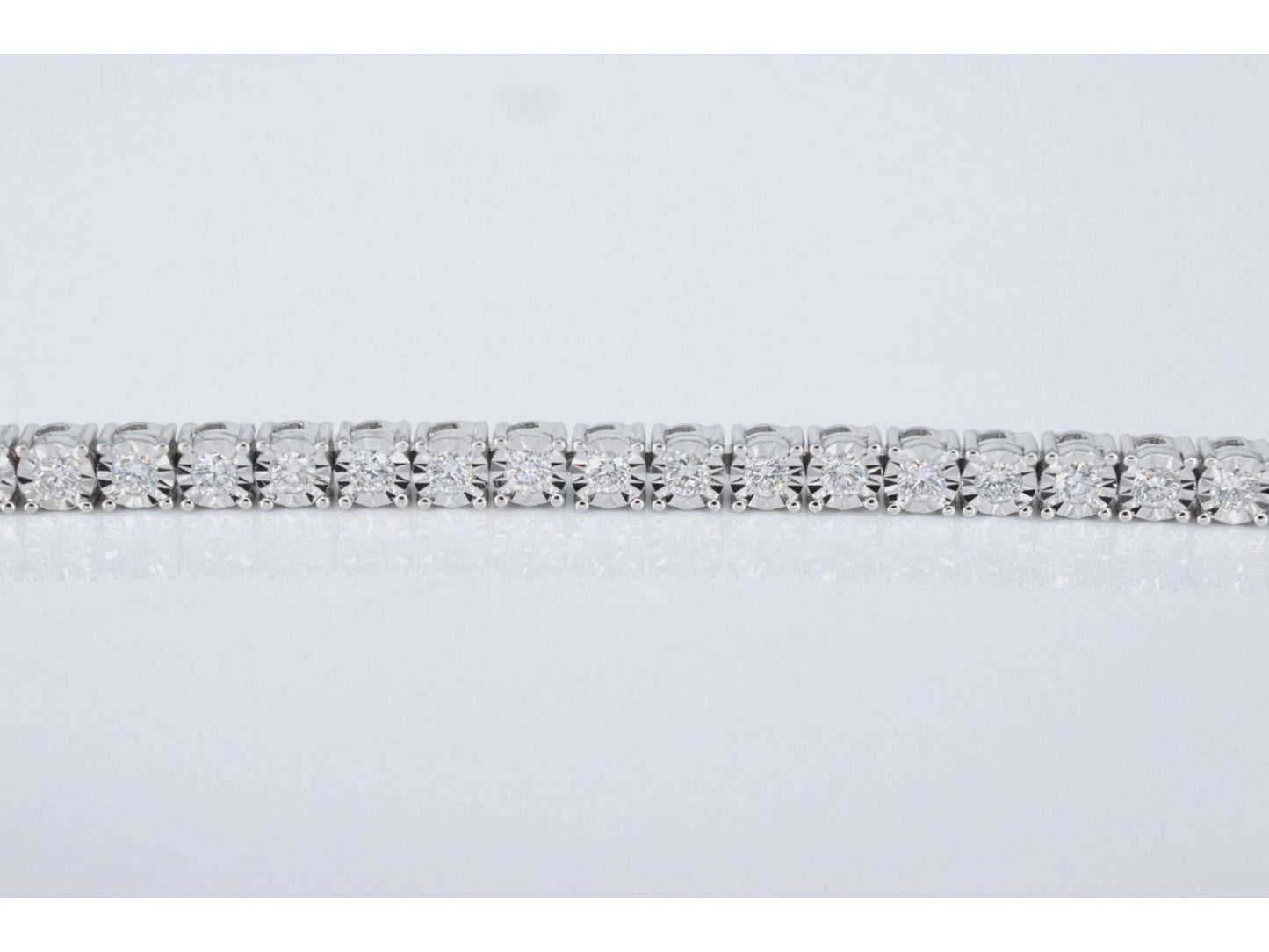 Witgouden tennisarmband met diamanten