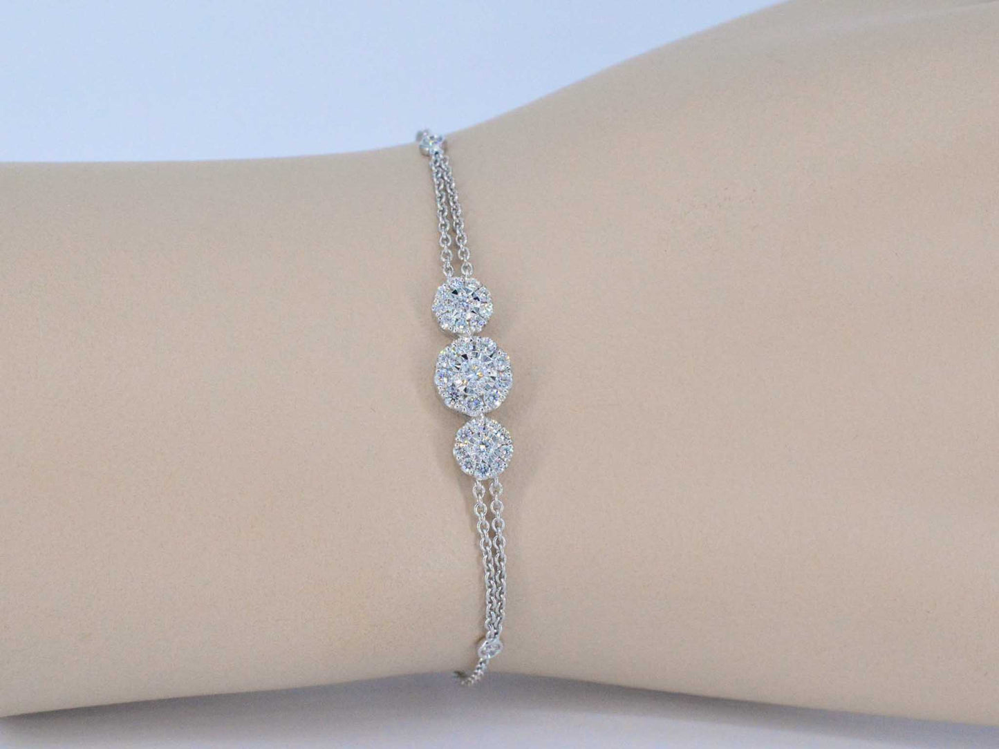 Witgouden armband met diamanten
