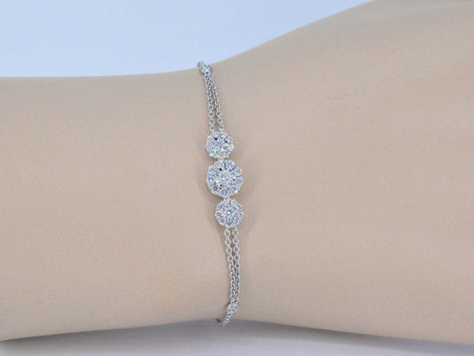Witgouden armband met diamanten