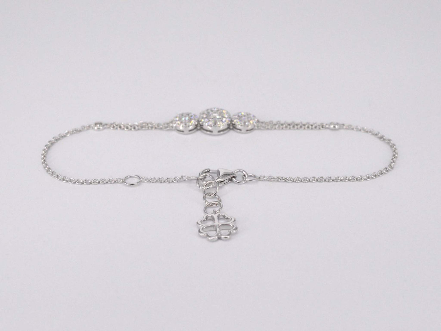 Witgouden armband met diamanten 1129-1
