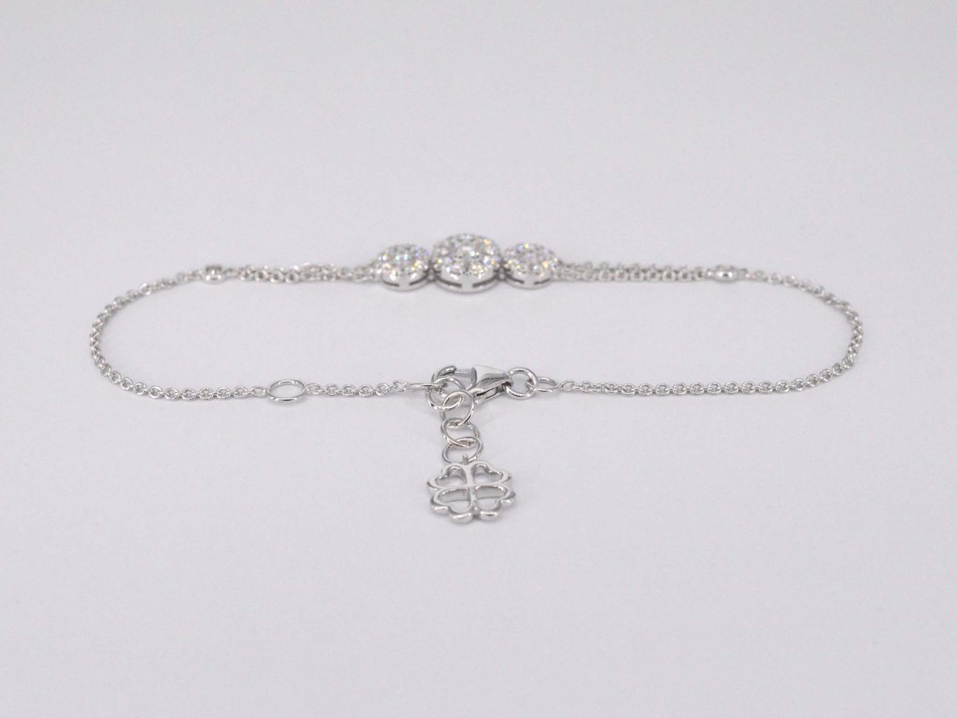 Witgouden armband met diamanten 1129-1