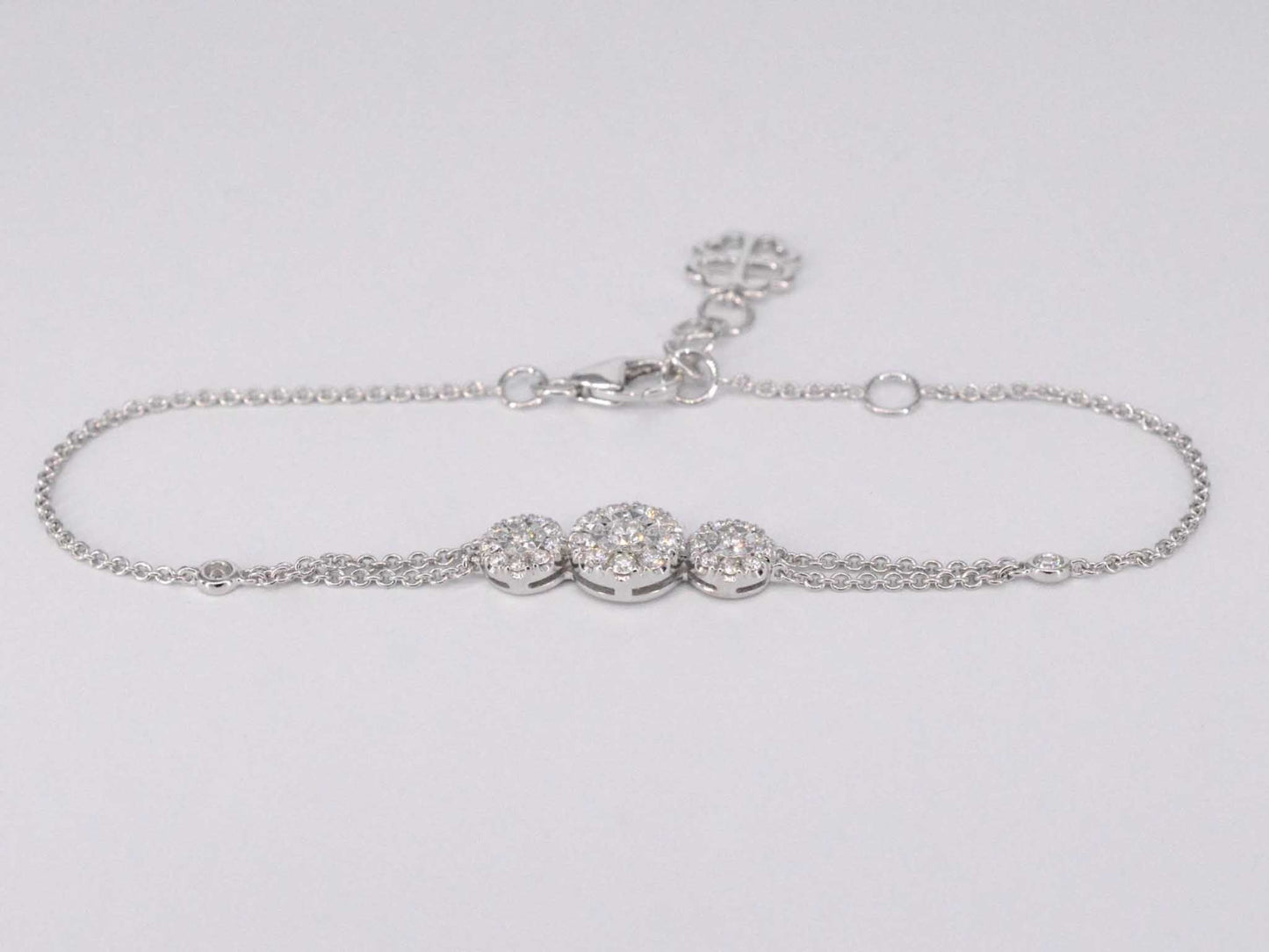 Witgouden armband met diamanten 1129-5