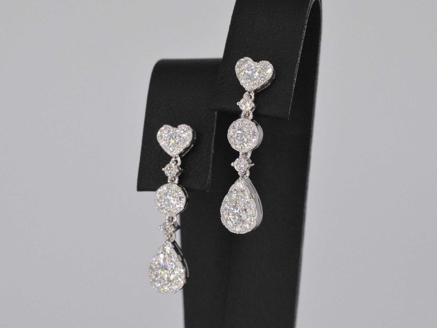 Witgouden diamanten oorhangers met diamanten 1.50 carat
