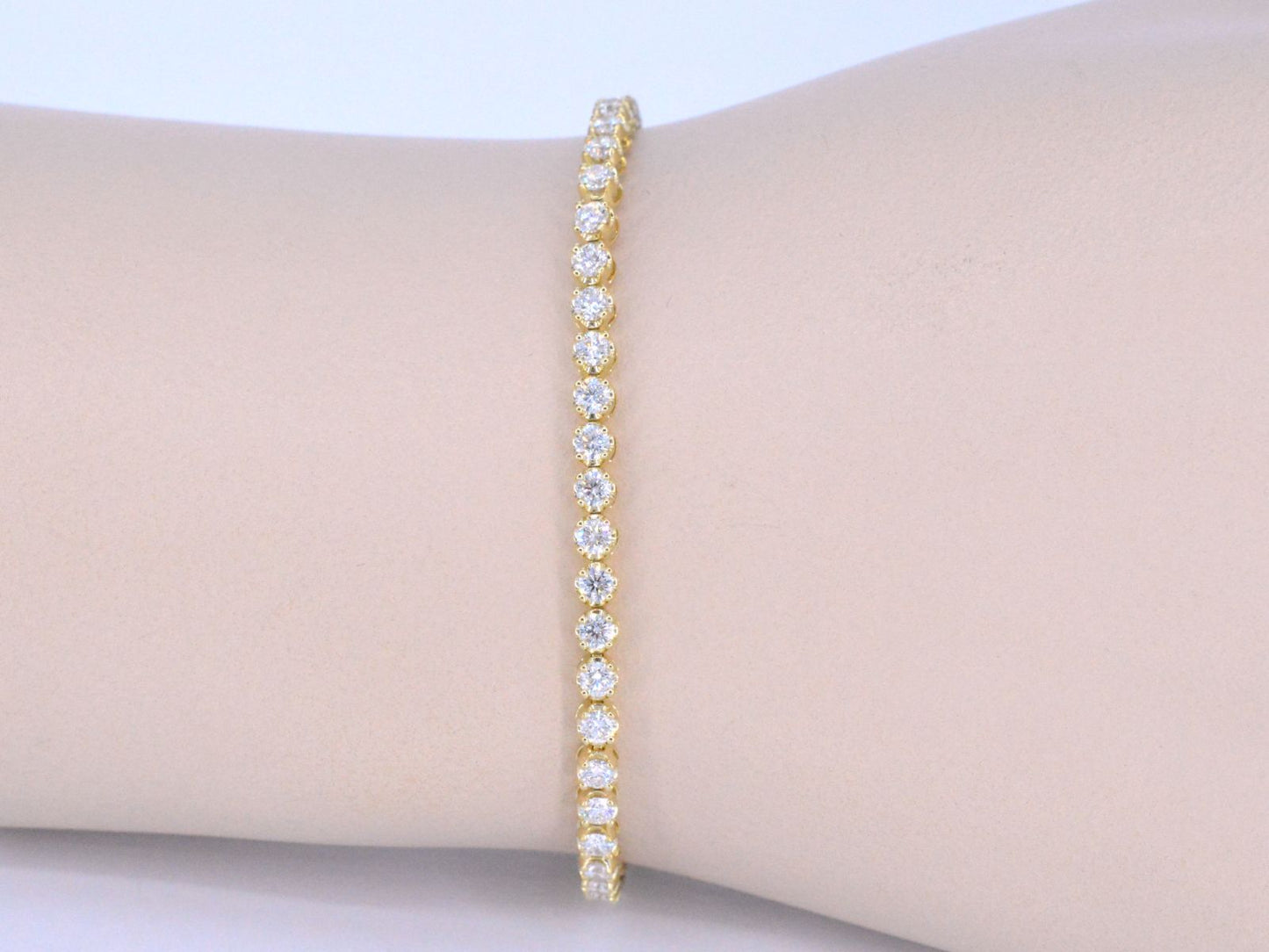 Gouden tennisarmband met 3.00 carat diamanten