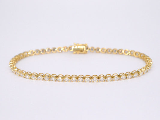 Gouden tennisarmband met 3.00 carat diamanten