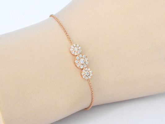 Rosegouden armband met diamanten