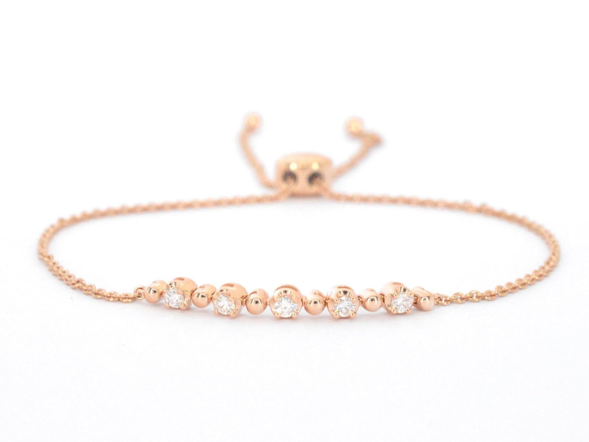 Rosegouden armband met diamanten