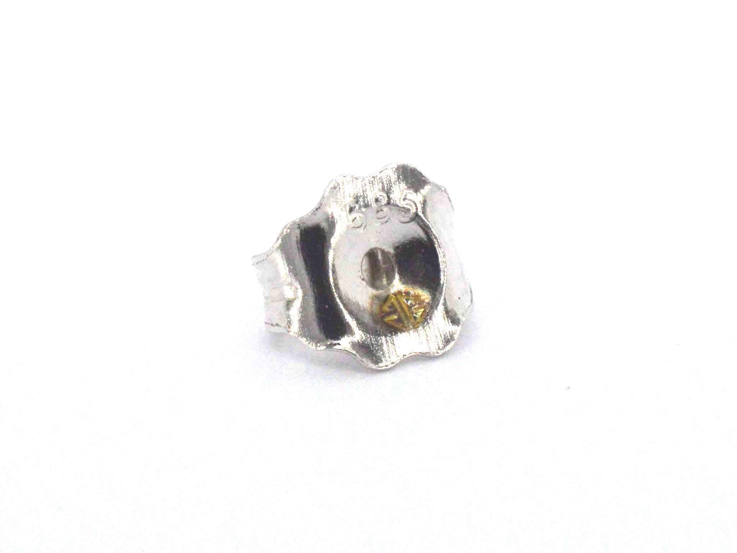 Witgouden entourage oorbellen met diamanten