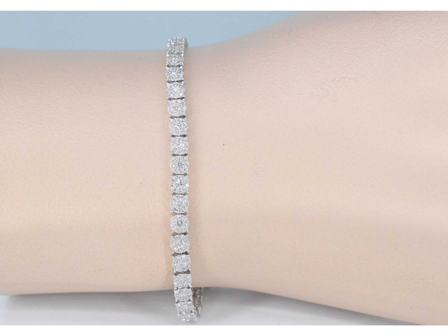 Witgouden tennisarmband met diamanten 3.00 carat