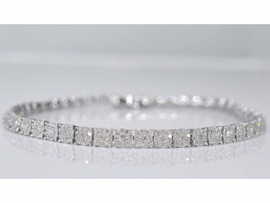 Witgouden tennisarmband met diamanten 3.00 carat