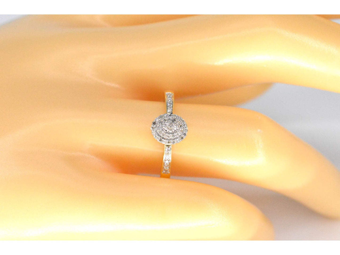 Gouden entourage ring met diamanten