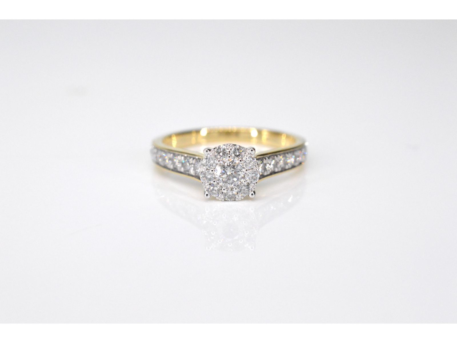 Gouden entourage ring met diamanten 2105-1