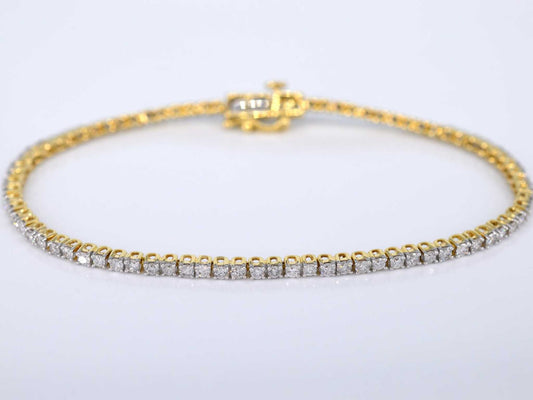 Gouden tennisarmband met diamanten 2.50 carat