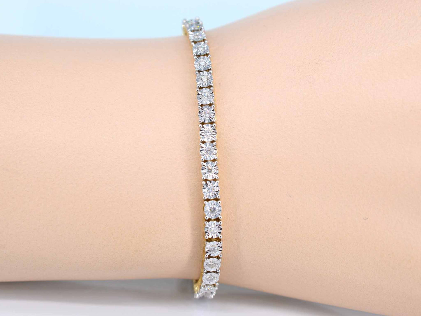 Gouden tennisarmband met diamanten 1.20 carat