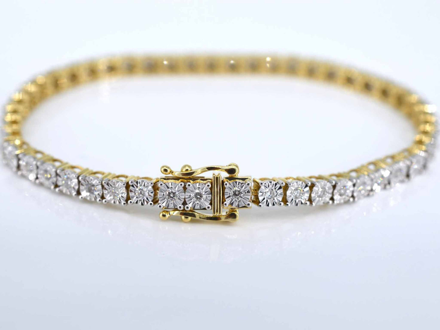 Gouden tennisarmband met diamanten 1.20 carat