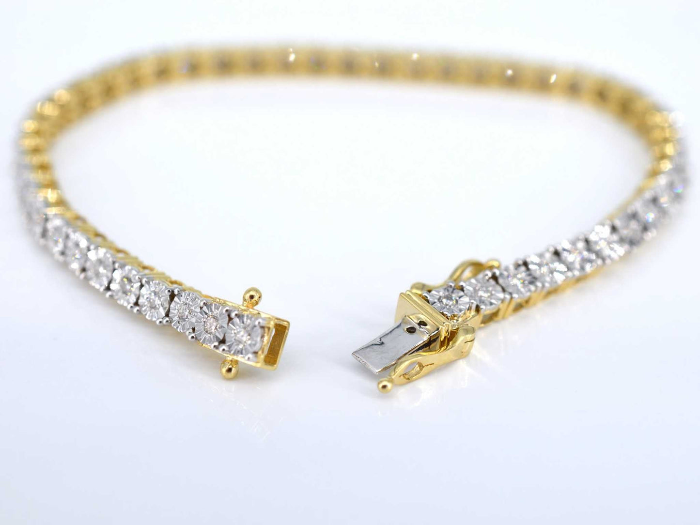Gouden tennisarmband met diamanten 1.20 carat