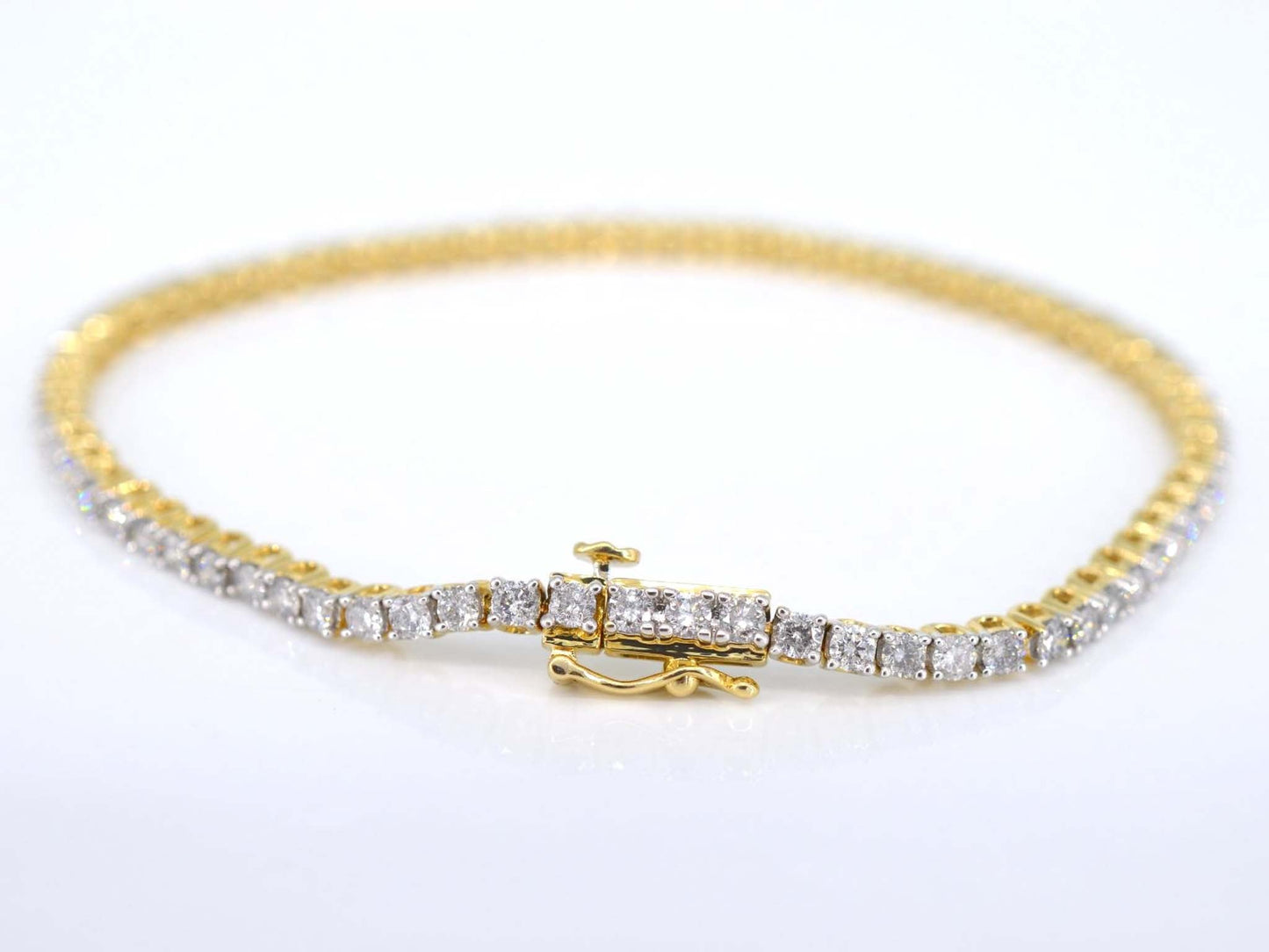 Gouden tennisarmband met diamanten 3.50 carat