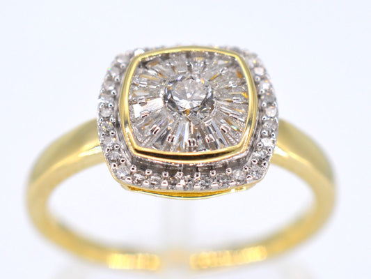 Gouden entourage ring met diamanten
