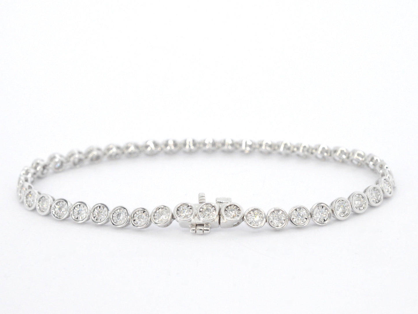 Witgouden armband vol met diamanten gezet 2171-2