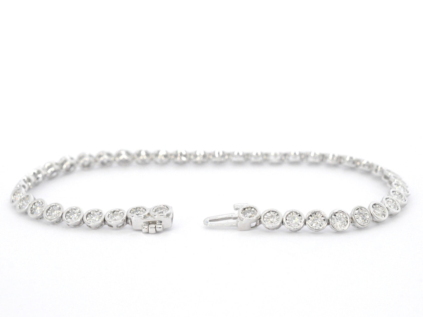 Witgouden armband vol met diamanten gezet 2171-3