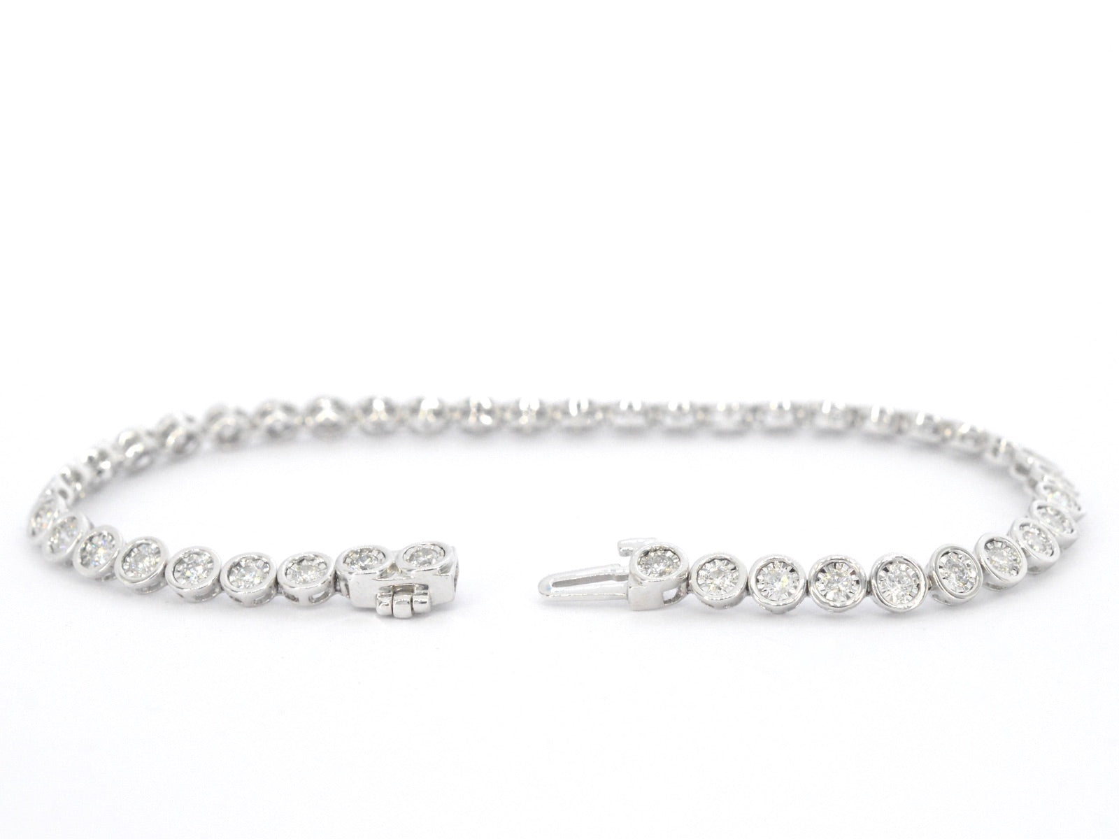 Witgouden armband vol met diamanten gezet 2171-3