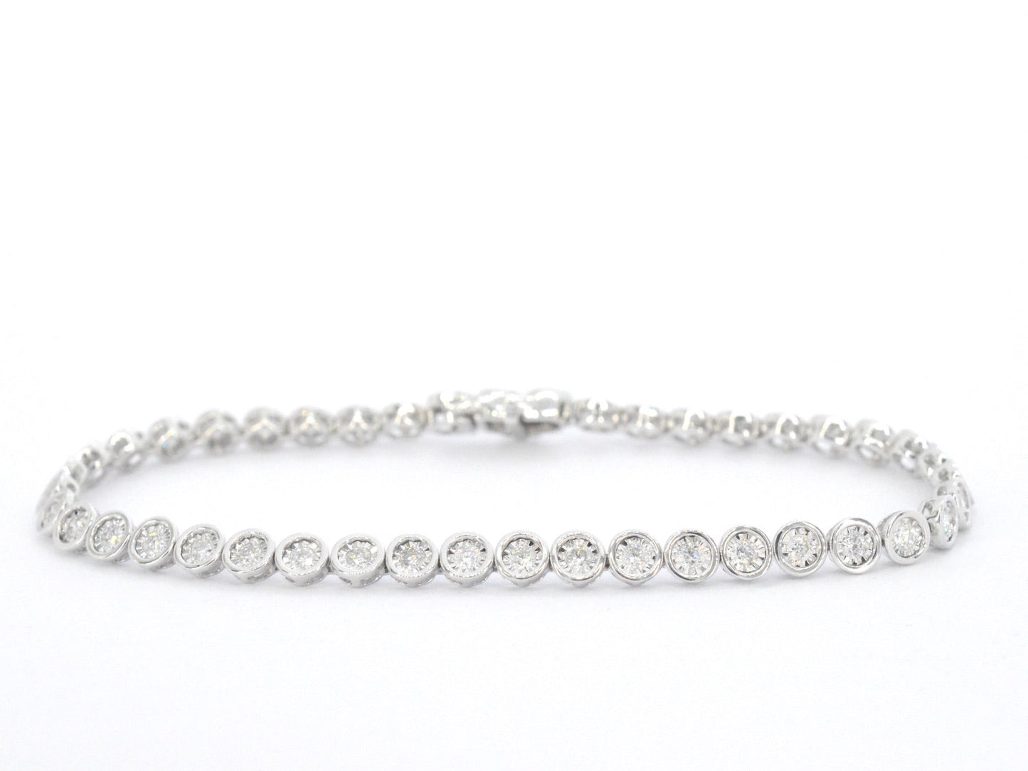 Witgouden armband vol met diamanten gezet 2171-7