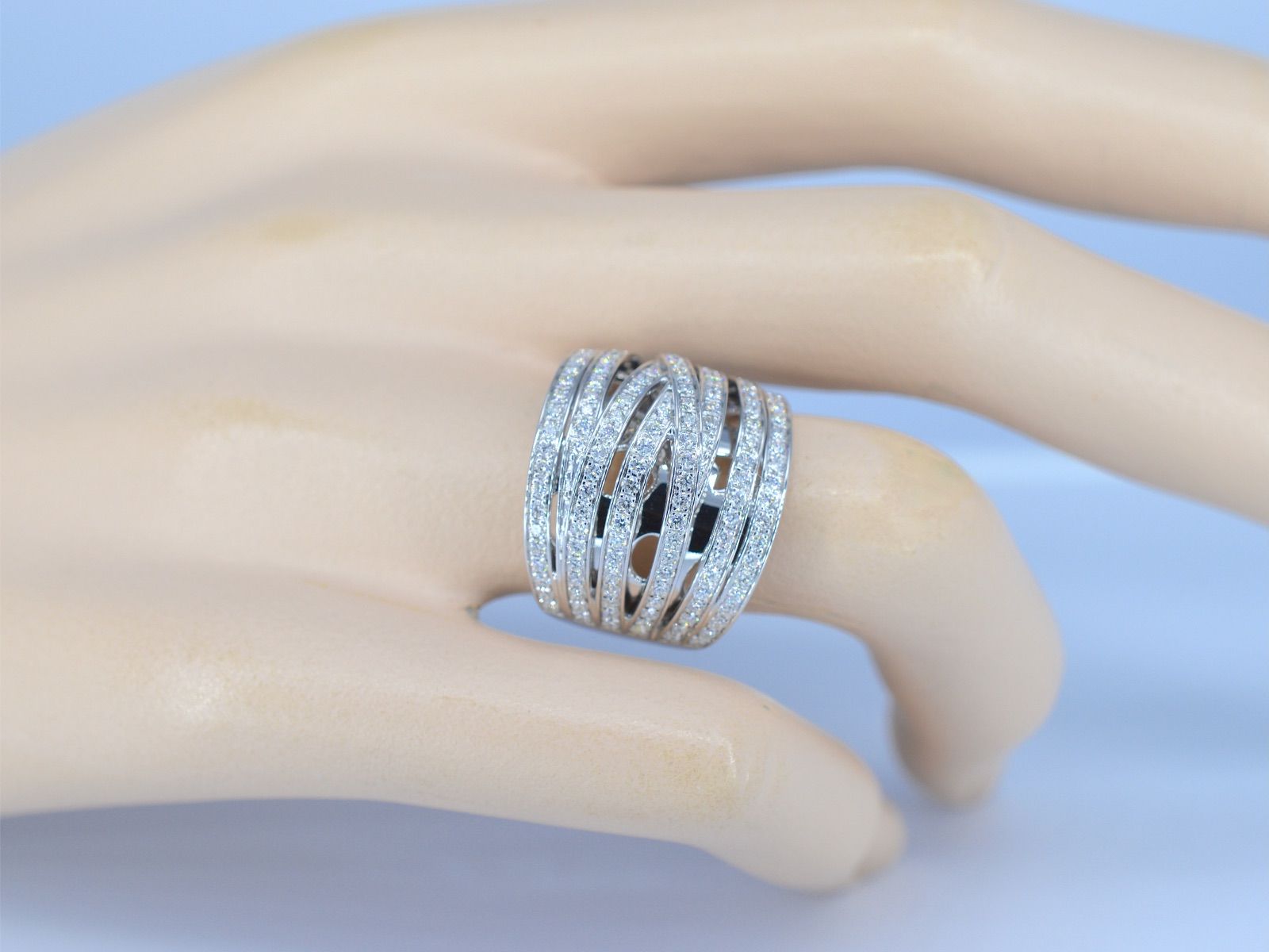 Witgouden design ring met briljanten diamanten 2176-1