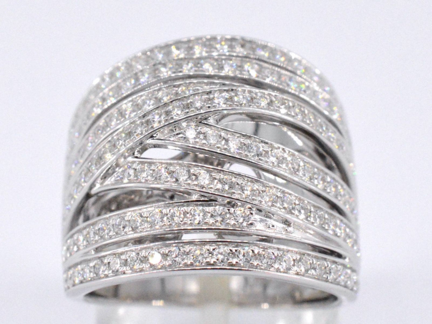 Witgouden design ring met briljanten diamanten 2176-7