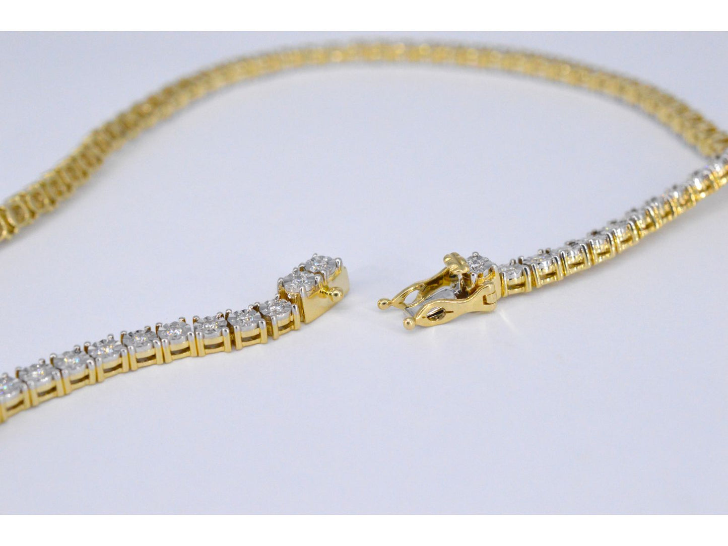 Gouden collier met diamanten 3.50 carat