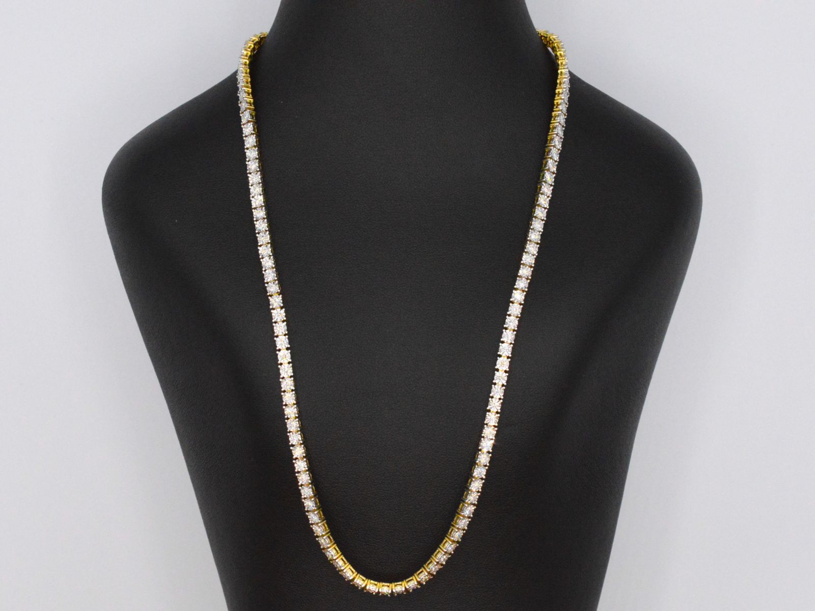 Gouden collier met diamanten 3.50 carat