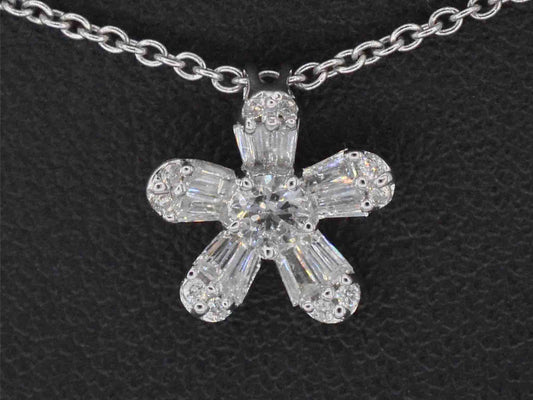 Witgouden hanger met natuurlijke echte diamanten